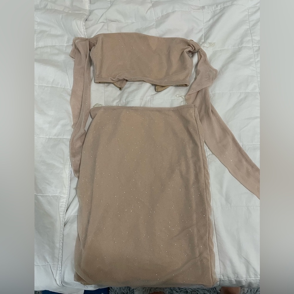 Two piece short skirt set
